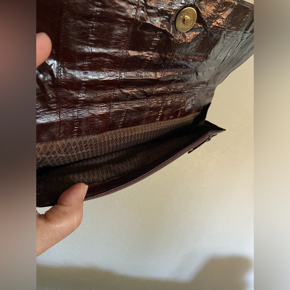 #4- Royal Hook Chestnut Brown Patchwork Eel Leath… - image 4